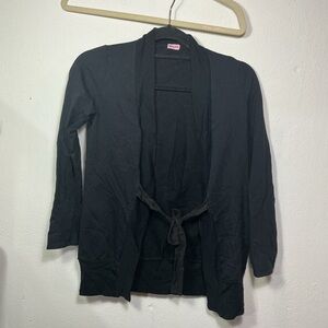 Splendid Black Open Front Cardigan